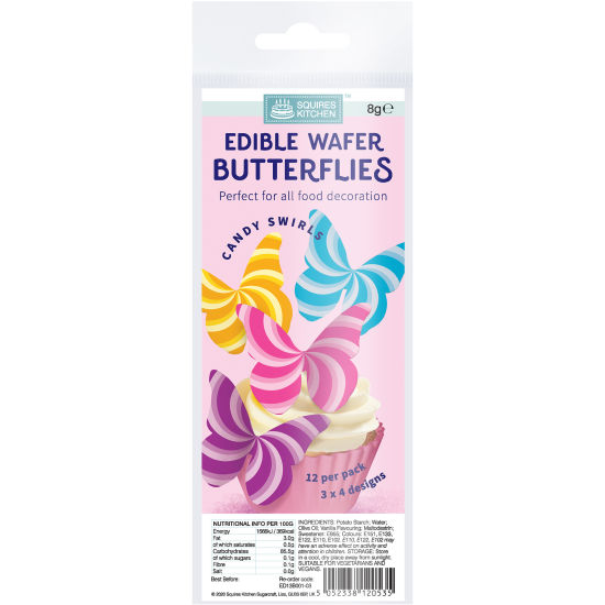 Jedlý papír motýli - Candy Swirls obal